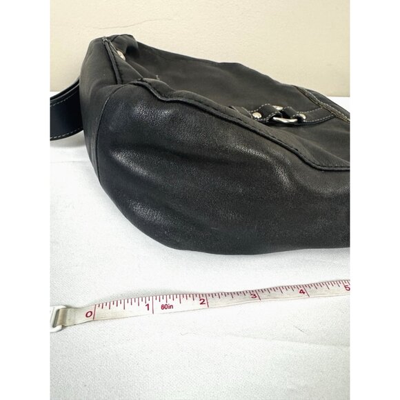 Coach Chelsea Buckle Black Leather Crossbody Shoulder Bag Classic Minimal F14018 - Picture 6 of 16